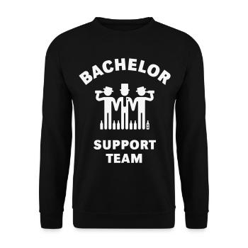Équipe de soutien pour célibataires (Marié / Enterrement de vie de garçon / Blanc) - Sweat-shirt Unisexe - noir - Devant - Alina (178cm) & Michal (187cm)