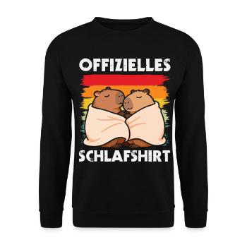 Life is Better with Capybaras - Süßes Nagetier - Unisex Pullover - Schwarz - Vorne - Alina (178cm) & Michal (187cm)