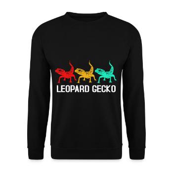 gecko - Unisex Sweatshirt - black - Front - Alina (178cm) & Michal (187cm)