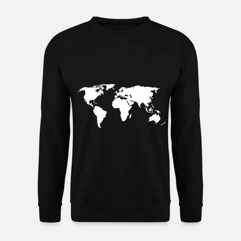 Weltkarte - Unisex Pullover - Schwarz