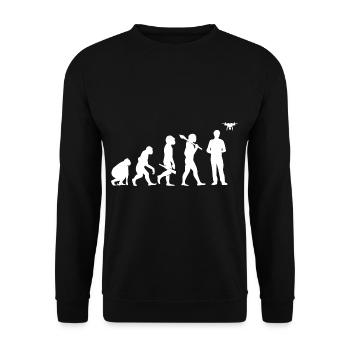 Drone - Sweat-shirt Unisexe - noir - Devant - Alina (178cm) & Michal (187cm)