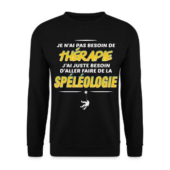 Spéléologie / Spéléo - Sweat-shirt Unisexe - noir - Devant - Alina (178cm) & Michal (187cm)