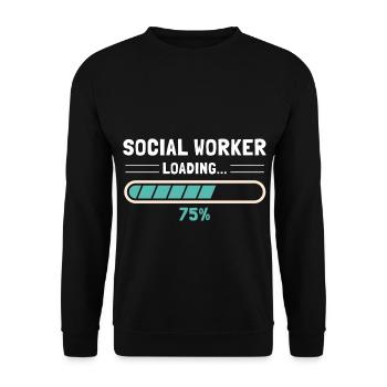 Idée cadeau de travailleur social travailleur social - Sweat-shirt Unisexe - noir - Devant - Alina (178cm) & Michal (187cm)