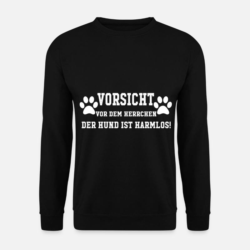 Hunde Hundeliebe Hundeliebhaber Herrchen Harmlos - Unisex Pullover - Schwarz