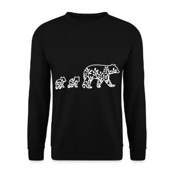 Mama Bear Gift Mom Mother Mother's Day Daughter S - Unisex Sweatshirt - black - Front - Alina (178cm) & Michal (187cm)