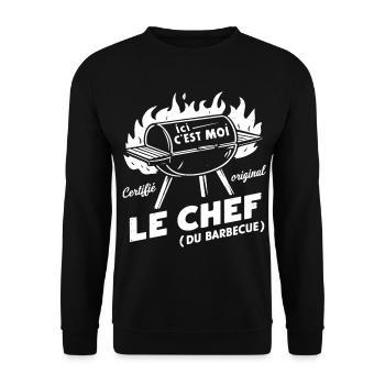 I'm the leader - Unisex Sweatshirt - black - Front - Alina (178cm) & Michal (187cm)
