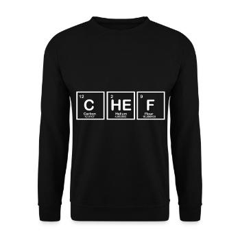 Chef Chemical Elements Periodensystem Nerd Shirt - Unisex Pullover - Schwarz - Vorne - Alina (178cm) & Michal (187cm)