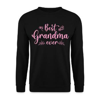 Beste Oma aller Zeiten. - Unisex Pullover - Schwarz - Vorne - Alina (178cm) & Michal (187cm)