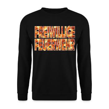 Freiwillige Feuerwehr - Unisex Pullover - Schwarz - Vorne - Alina (178cm) & Michal (187cm)