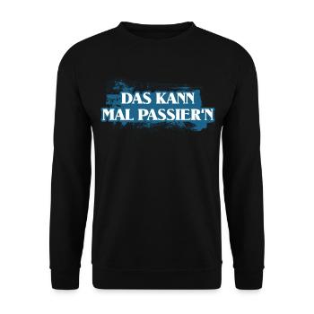 DAS KANN MAL PASSIEREN - Unisex Pullover - Schwarz - Vorne - Alina (178cm) & Michal (187cm)