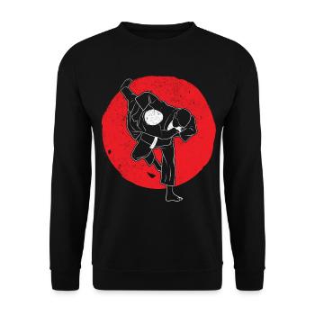 Cooles Judo Judoka - Unisex Pullover - Schwarz - Vorne - Alina (178cm) & Michal (187cm)