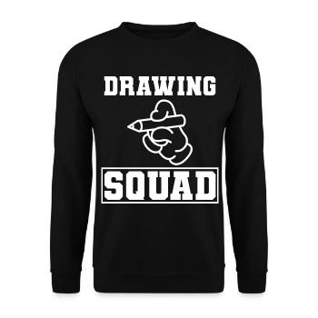Kunstliebhaber Grafikdesigner - Unisex Pullover - Schwarz - Vorne - Alina (178cm) & Michal (187cm)