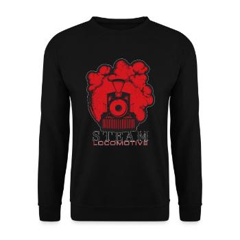 Locomotive à vapeur - Sweat-shirt Unisexe - noir - Devant - Alina (178cm) & Michal (187cm)