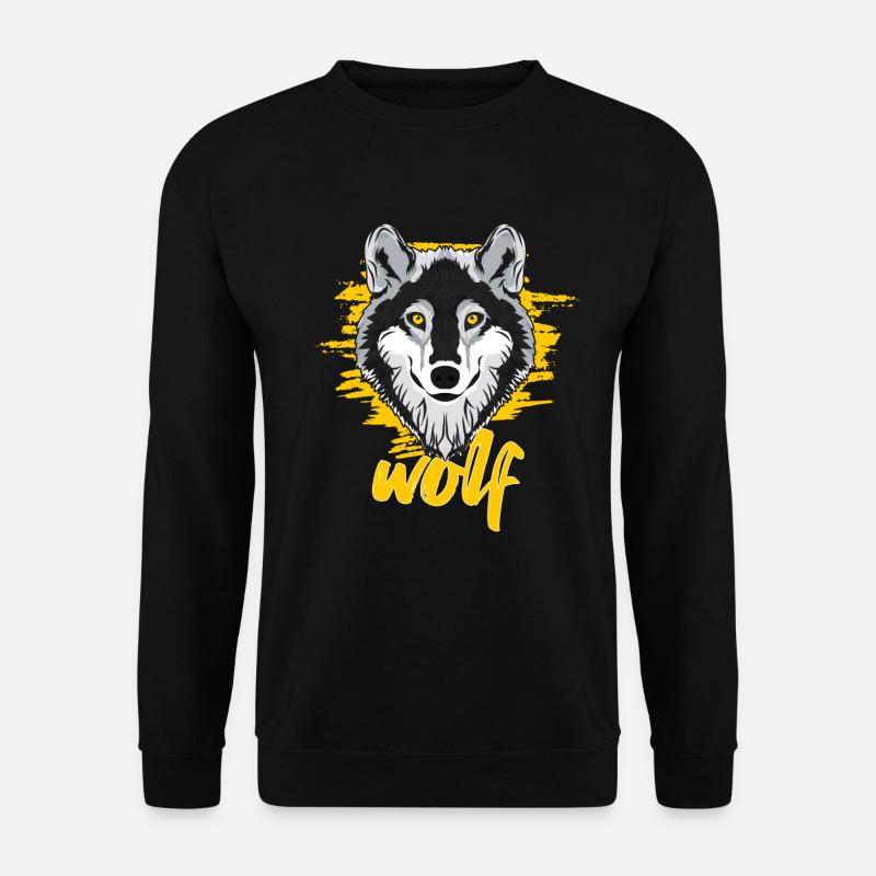 Wolf - Unisex Pullover - Schwarz