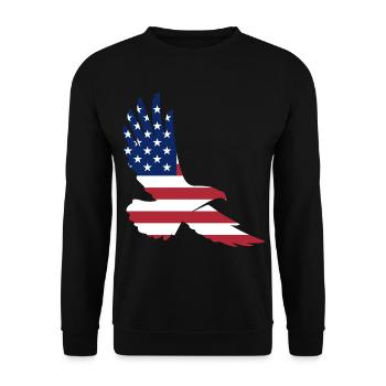 Aigle d’Amérique - Sweat-shirt Unisexe - noir - Devant - Alina (178cm) & Michal (187cm)