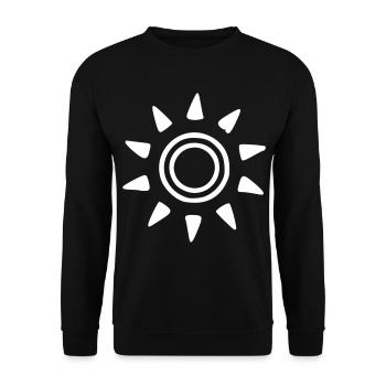 Soleil Dessin Nature Croquis Blanc - Sweat-shirt Unisexe - noir - Devant - Alina (178cm) & Michal (187cm)