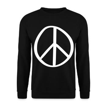 Signe de la Paix Dessin de la Paix Croquis blanc - Sweat-shirt Unisexe - noir - Devant - Alina (178cm) & Michal (187cm)
