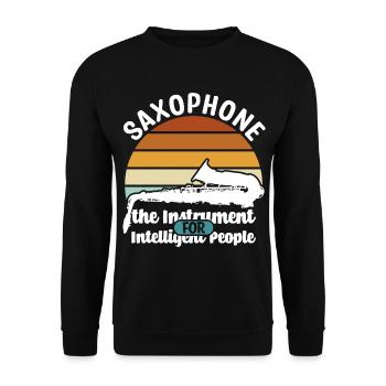 Saxophon Zubehör - Unisex Pullover - Schwarz - Vorne - Alina (178cm) & Michal (187cm)