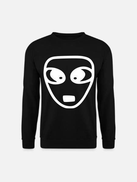 Emoji Sketch Alien blanc - Sweat-shirt Unisexe - noir