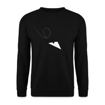 Paper plane - Unisex Sweatshirt - black - Front - Alina (178cm) & Michal (187cm)
