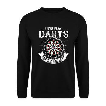 Darts Dartpfeile Dartscheibe Bullseye - Unisex Pullover - Schwarz - Vorne - Alina (178cm) & Michal (187cm)