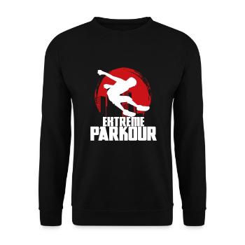 Extreme Parkour - Unisex Sweatshirt - black - Front - Alina (178cm) & Michal (187cm)