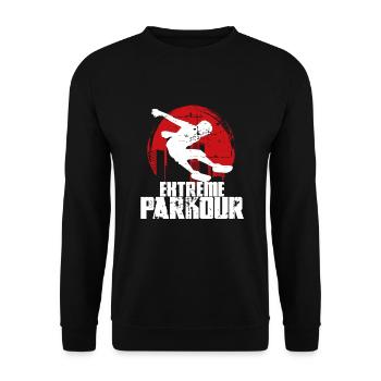 Parkouring Parkour Passement - Unisex Sweatshirt - black - Front - Alina (178cm) & Michal (187cm)