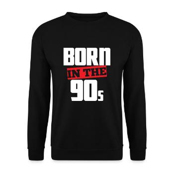 90er Jahre - Unisex Pullover - Schwarz - Vorne - Alina (178cm) & Michal (187cm)