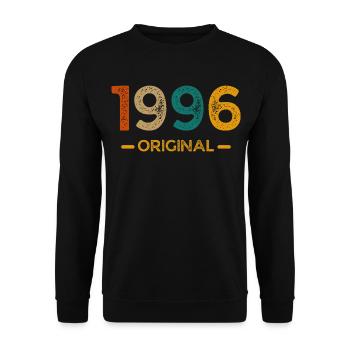 1996 Original - Sweat-shirt Unisexe - noir - Devant - Alina (178cm) & Michal (187cm)