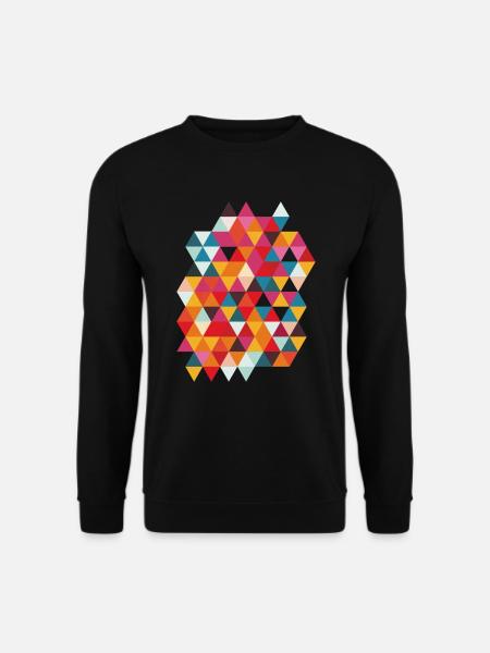 Motif graphique de Triangles, Hipster, Geometry - Sweat-shirt Unisexe - noir