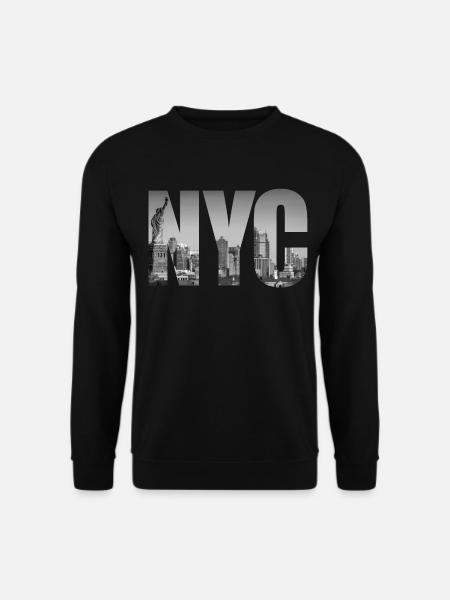 NEW YORK Design T-Shirt NYC stylisch Trend - Unisex Pullover - Schwarz