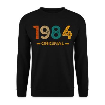 Original von 1984 - Unisex Pullover - Schwarz - Vorne - Alina (178cm) & Michal (187cm)