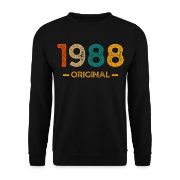 1988 Original - Unisex Pullover - Schwarz - Vorne - Alina (178cm) & Michal (187cm)