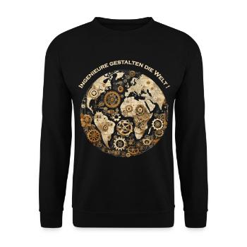 Engineers shape the world - Unisex Sweatshirt - black - Front - Alina (178cm) & Michal (187cm)
