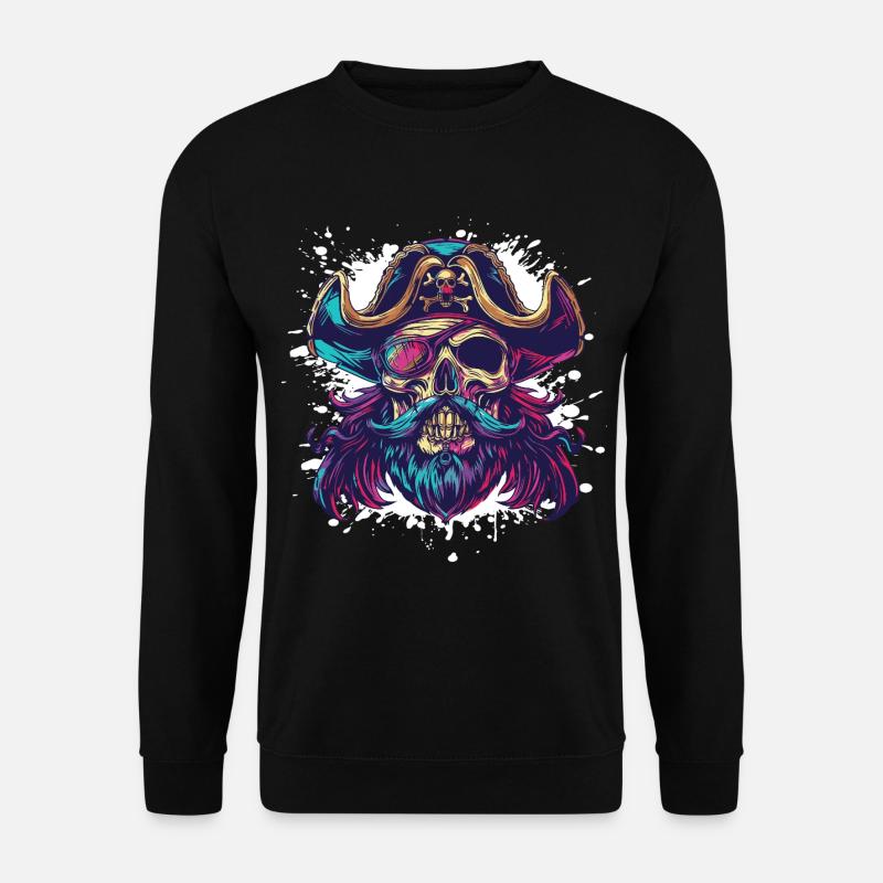 Pirate Skeleton - Unisex Sweatshirt - black