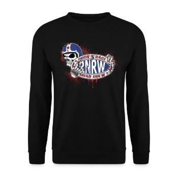 Road Crew Skull - Unisex Pullover - Schwarz - Vorne - Alina (178cm) & Michal (187cm)
