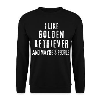 Golden retriever - Sweat-shirt Unisexe - noir - Devant - Alina (178cm) & Michal (187cm)