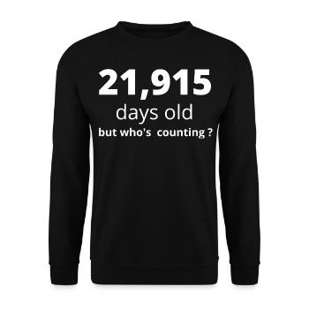 60th birthday - Unisex Sweatshirt - black - Front - Alina (178cm) & Michal (187cm)