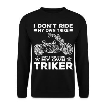 Trike Gift Idea | Triker Motorcycle Men's Trikes - Unisex Sweatshirt - black - Front - Alina (178cm) & Michal (187cm)