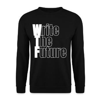 WTF - Write The Future - Unisex Sweatshirt - black - Front - Alina (178cm) & Michal (187cm)