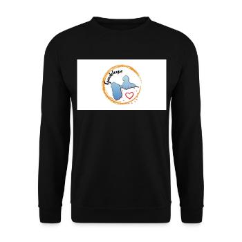 Guadeloupe dans mon coeur - Sweat-shirt Unisexe - noir - Devant - Alina (178cm) & Michal (187cm)