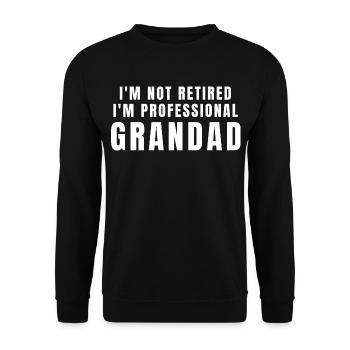 Professional Grandad - Unisex Sweatshirt - black - Front - Alina (178cm) & Michal (187cm)