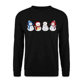 snowman. christmas gift - Unisex Sweatshirt - black - Front - Alina (178cm) & Michal (187cm)