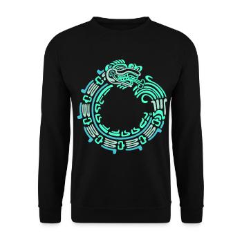 Inka Maya kalender aztec - Unisex Pullover - Schwarz - Vorne - Alina (178cm) & Michal (187cm)