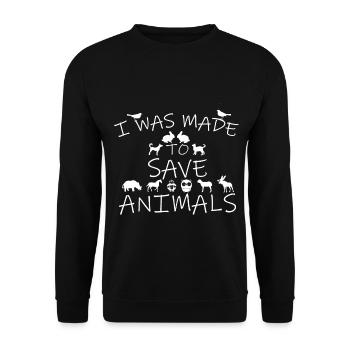 Animaux De Protection des animaux Amoureux des animaux - Sweat-shirt Unisexe - noir - Devant - Alina (178cm) & Michal (187cm)