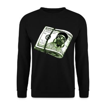 Gas Mask Dollar - Sweat-shirt Unisexe - noir - Devant - Alina (178cm) & Michal (187cm)