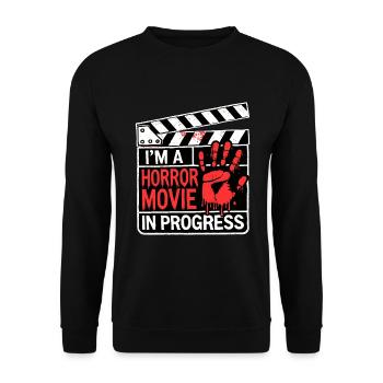 Film d’horreur en cours - Sweat-shirt Unisexe - noir - Devant - Alina (178cm) & Michal (187cm)