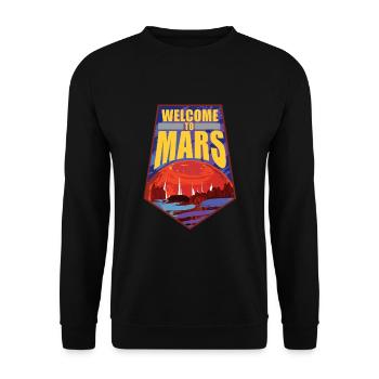 Welcome to the Mars shirt - Unisex Sweatshirt - black - Front - Alina (178cm) & Michal (187cm)