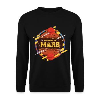 Bienvenue sur Mars Gift Idea - Sweat-shirt Unisexe - noir - Devant - Alina (178cm) & Michal (187cm)