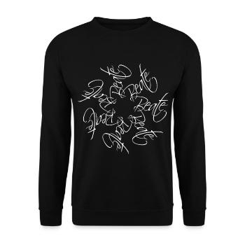 Beate Name Name Mandala - Unisex Sweatshirt - black - Front - Alina (178cm) & Michal (187cm)